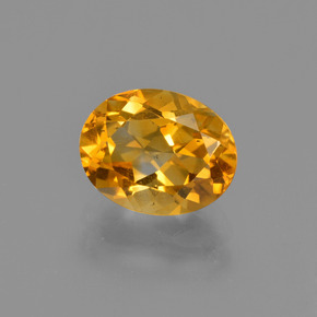 1.83 ct Gold Citrine Gemstone, Citrine Gem in Oval Facet Shape for Sale.