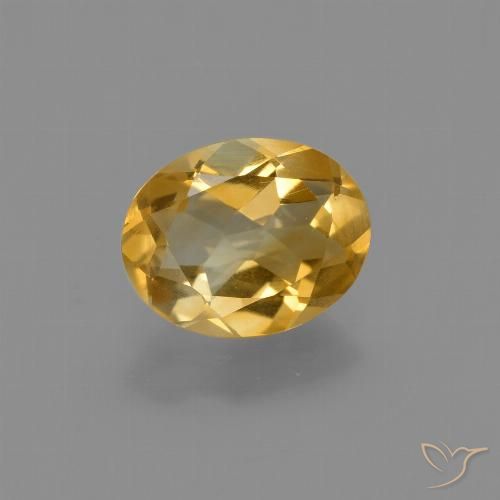 Medium-Dark Golden Citrin Edelstein - 1.4ct Oval facettiert (ID: 412347)