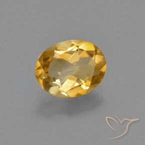 1.40 ct Golden Citrine Stone, Natural Citrine in Oval Facet Shape for Sale