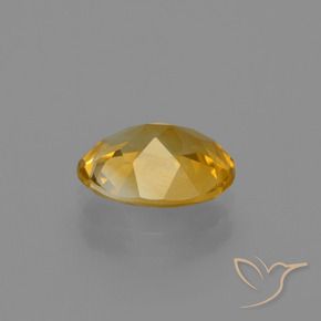 Citrine Gemstone in 9 x 7 mm (calibrated) Size for Sale, Citrine Stone in Medium-Dark Golden Color