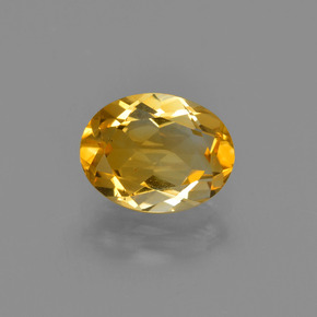 Medium-Dark Golden Цитрин Камень - 1.4ct Фасетный Овал (ID: 412349)