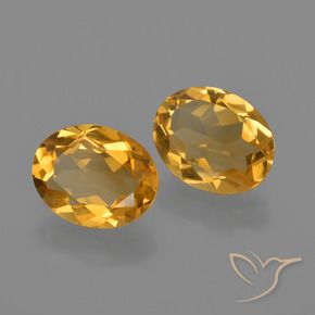 2.78 ctw Golden Citrine Stones, Natural Citrine in Oval Facet Shape for Sale