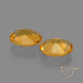 Citrine Gemstones in 9 x 7 mm (calibrated) Size for Sale, Citrine Stones in Deep Orange-Gold Color