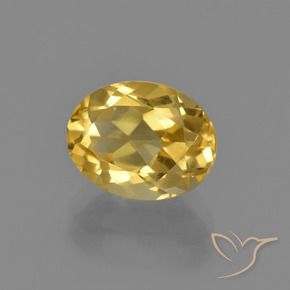 2.03 ct Golden Citrine Stone, Natural Citrine in Oval Facet Shape for Sale