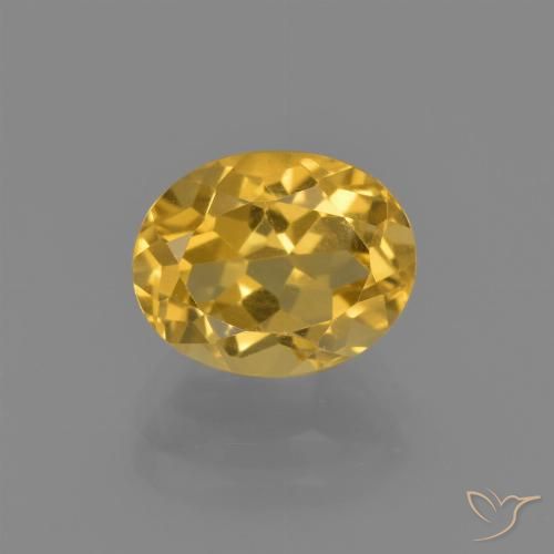 2.09ct Natural Deep Golden Orange Citrine, Oval, VVS-VS