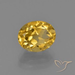 2.09 ct Golden Citrine Stone, Natural Citrine in Oval Facet Shape for Sale