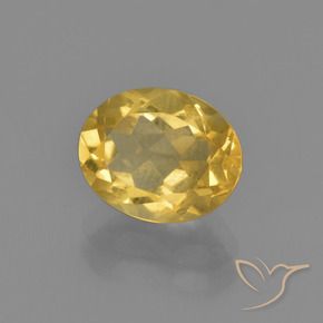 1.89 ct Golden Citrine Stone, Natural Citrine in Oval Facet Shape for Sale