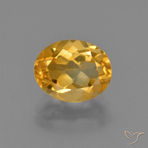 2.08ct Natural Dark Golden Citrine, Oval, VVS-VS