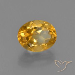 2.08 ct Golden Citrine Stone, Natural Citrine in Oval Facet Shape for Sale