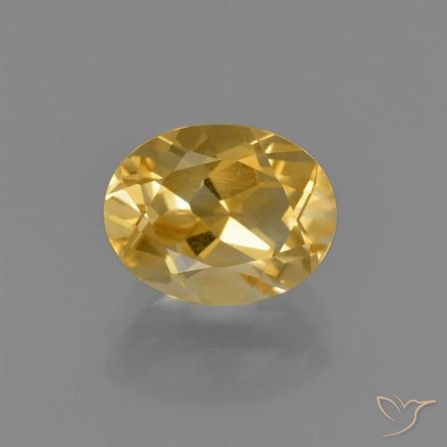 1.85 ct Yellow Citrine, 9.1 x 7 mm Oval Cut From Brazil, Photo A