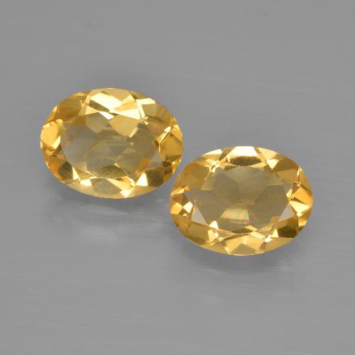 Medium Gold Цитрин Камень - 1.4ct Фасетный Овал (ID: 413452)