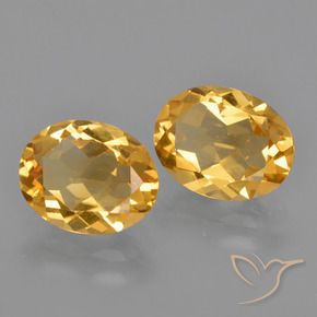 3.40 ctw Golden Citrine Stones, Natural Citrine in Oval Facet Shape for Sale