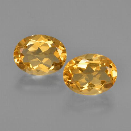 Medium-Light Orange-Gold Citrine Gem - 1.8ct Oval Facet (ID: 413456)