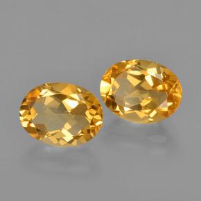 3.51 ctw Golden Citrine Stones, Natural Citrine in Oval Facet Shape for Sale