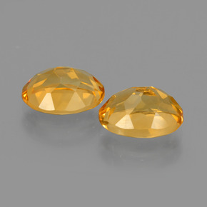 Citrine Gemstones in 9 x 7 mm (calibrated) Size for Sale, Citrine Stones in Medium-Light Orange-Gold Color