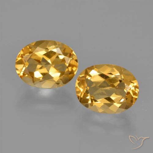 Deep Golden Orange Citrine Gem - 1.7ct Oval Facet (ID: 413462)