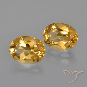 3.35 ctw Golden Citrine Stones, Natural Citrine in Oval Facet Shape for Sale