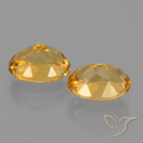 Citrine Gemstones in 9 x 7 mm (calibrated) Size for Sale, Citrine Stones in Deep Golden Orange Color