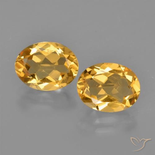 3.14 ct Yellow Citrine, 8.9 x 6.9 mm Oval Cut From Brazil, Photo A