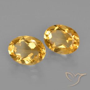3.14 ctw Golden Citrine Stones, Natural Citrine in Oval Facet Shape for Sale