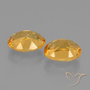Citrine Gemstones in 9 x 7 mm (calibrated) Size for Sale, Citrine Stones in Deep Golden Orange Color