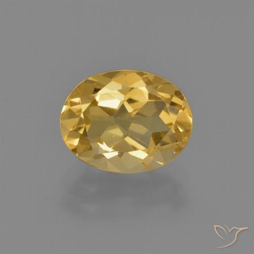 1.90ct Natural Medium Gold Citrine, Oval, VVS-VS