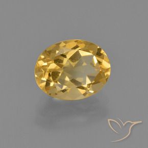1.90 ct Golden Citrine Stone, Natural Citrine in Oval Facet Shape for Sale
