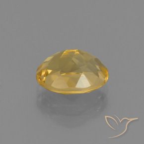 Citrine Gemstone in 9 x 7 mm (calibrated) Size for Sale, Citrine Stone in Medium Gold Color