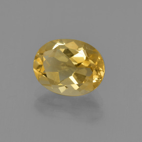 1.72 ct Golden Citrine Stone, Natural Citrine in Oval Facet Shape for Sale