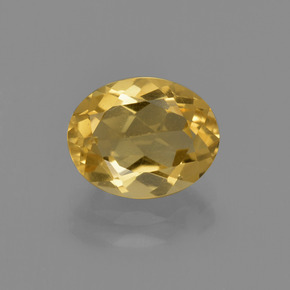 1.91 ct Gold Citrine Gemstone, Citrine Gem in Oval Facet Shape for Sale.