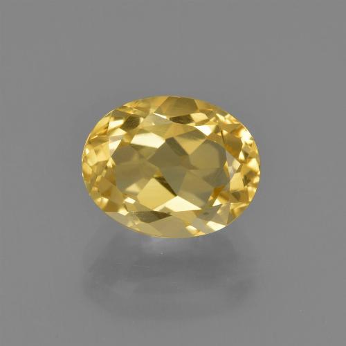 2.09 ct Golden Citrine Gemstone, Citrine Gem in Oval Facet Shape for Sale.