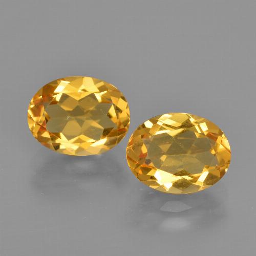 Golden Orange Citrine Gem - 1.7ct Oval Facet (ID: 413476)