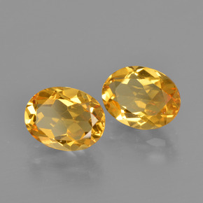 3.36 ctw Golden Citrine Stones, Natural Citrine in Oval Facet Shape for Sale