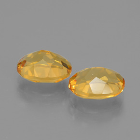 Citrine Gemstones in 9 x 7 mm (calibrated) Size for Sale, Citrine Stones in Golden Orange Color
