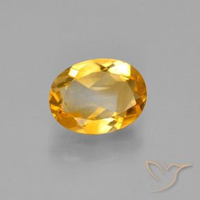 1.38 ct Golden Citrine Stone, Natural Citrine in Oval Facet Shape for Sale