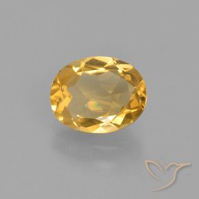 1.45 ct Golden Citrine Stone, Natural Citrine in Oval Facet Shape for Sale