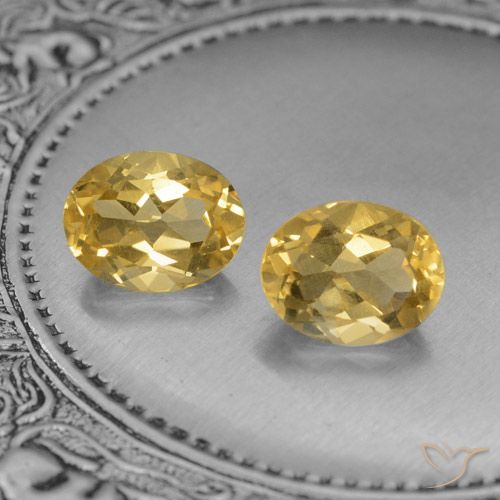3.84 ct Yellow Citrine, 9.1 x 7 mm Oval Cut From Brazil, Photo A