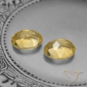 Citrine Gemstones in 9 x 7 mm (calibrated) Size for Sale, Citrine Stones in Golden Orange Color