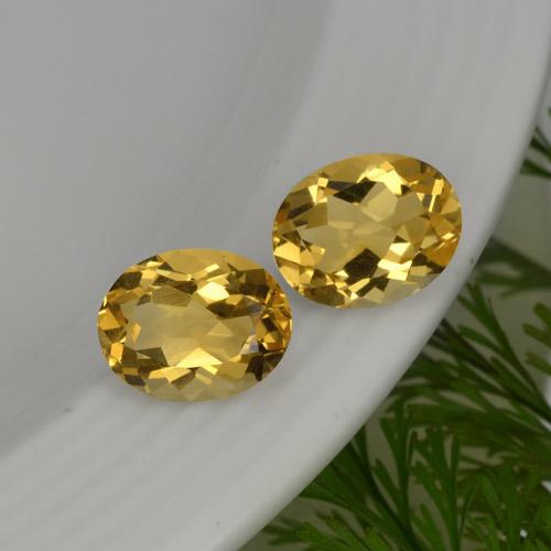 Medium-Light Gold Citrine Gem - 1.8ct Oval Facet (ID: 413529)