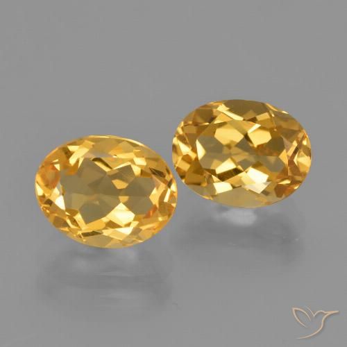 Deep Golden Orange Citrine Gem - 1.9ct Oval Facet (ID: 413598)