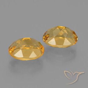 Citrine Gemstones in 9 x 7 mm (calibrated) Size for Sale, Citrine Stones in Deep Golden Orange Color