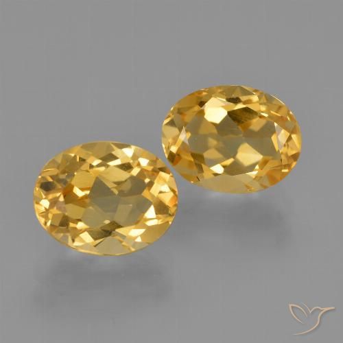 4.04 ct Yellow Citrine, 9 x 7 mm Oval Cut From Brazil, Photo A