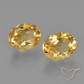 4.04 ctw Golden Citrine Stones, Natural Citrine in Oval Facet Shape for Sale