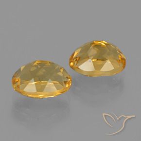 Citrine Gemstones in 9 x 7 mm (calibrated) Size for Sale, Citrine Stones in Golden Color