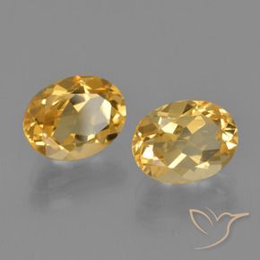 3.52 ctw Golden Citrine Stones, Natural Citrine in Oval Facet Shape for Sale