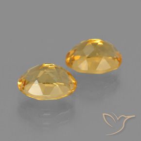 Citrine Gemstones in 9 x 7 mm (calibrated) Size for Sale, Citrine Stones in Dark Golden Color