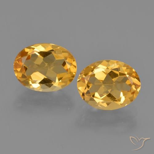 3.37 ct Yellow Citrine, 9 x 6.9 mm Oval Cut From Brazil, Photo A