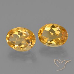 3.37 ctw Golden Citrine Stones, Natural Citrine in Oval Facet Shape for Sale