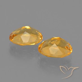 Citrine Gemstones in 9 x 7 mm (calibrated) Size for Sale, Citrine Stones in Dark Golden Color
