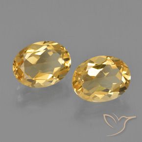 3.31 ctw Golden Citrine Stones, Natural Citrine in Oval Facet Shape for Sale